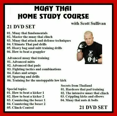 Complete Muay Thai Course 21 Dvd Set Home Study Kick Boxing Fast Effective Learn • $89.99