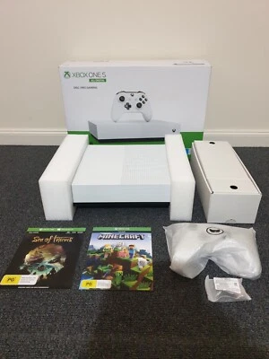 $72 • Buy 💥microsoft Xbox One S Digital Console With Unused Minecraft & Sea Of Thieves💥