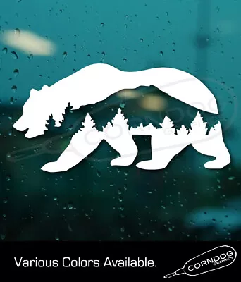 Bear Forest STICKER VINYL DECAL OUTDOOR SPORTSMEN BLACK GRIZZLY CA CALIFORNIA • $4.99