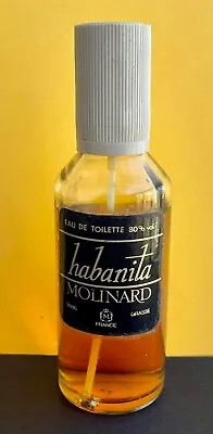 Vintage Eau De Toillette MOLINARD HABANITA 80° Spray 55ml 1960’s NO BOX • $139