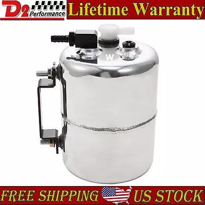 2L Alloy Polished Brake Vacuum Reservoir Tank Can 3/8'' Barb Fitting ALLOYWORKS • $59