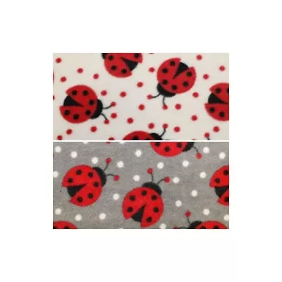 £1.50 • Buy Spotty Dotty Ladybirds Insects Polka Dots Polar Fleece Anti Pil Fabric