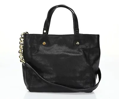 Milly Black Small Tote Leather Crossbody Bag $350 • $127.50