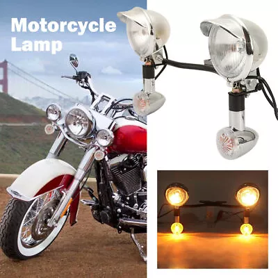 Passing Turn Signals Lights Bar For Honda VTX 1300 1800 C R S RETRO VT750 VT1100 • $69.99