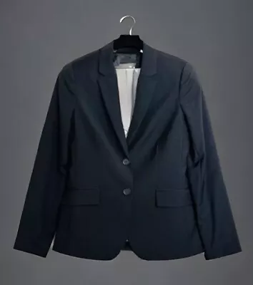 J. Crew Suiting 4 Black Blazer 100% Wool Classic Preppy Career • $29.97