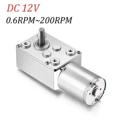 DC 12V 0.6-200rpm Slow Speed High Torque Mini Electric 370 Turbo Worm Gear Motor • $15.67