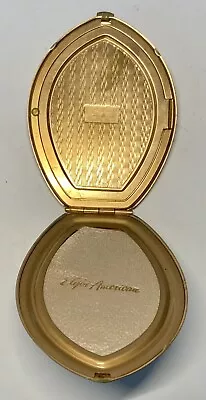 Vintage Compact Double Vanity Elgin American Make-Up Holder Brass Enamel Rare! • $25.19