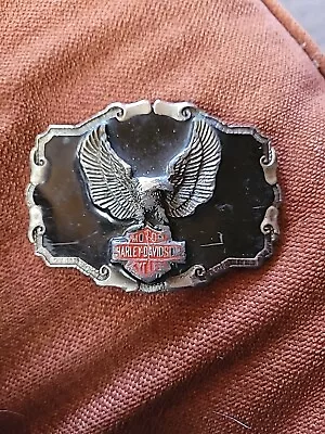 Vintage Harley Davidson Motorcycle Shield With Eagle Belt Buckle 2003 • $15