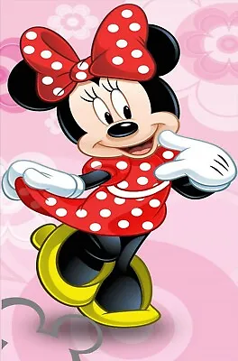 Disney Minnie Mouse Art Print A4 Poster Picture Nursery Gift Christmas • £4