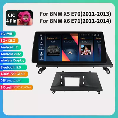 Android Auto Retrofit 8Core 128G 10.33  Car GPS Stereo For BMW X5 E70 X6 E71 CIC • $303.20