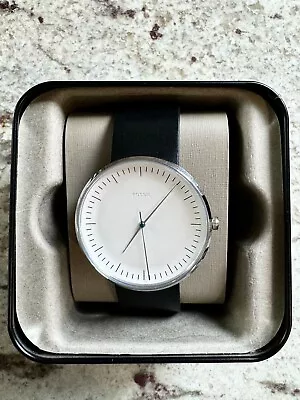 NWT Fossil FS5471 The Essentialist Leather Watch Quartz White Dial • $12.99