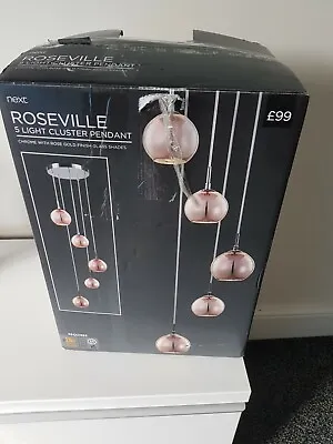 £60 • Buy New Next Roseville 5 Light Cluster Pendant BNI