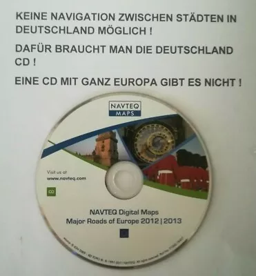 CD Navigation OPEL CD 70 Navi MAIN ROAD NETWORK WEST EUROPE 2013  • £12.81