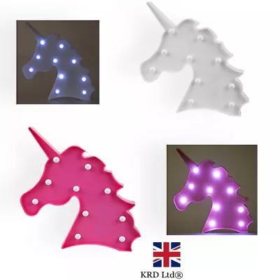 Unicorn LED Night Light Wall Lamp Kids Room Decor Table Desk Lamp Xmas Gift UK • £8.67