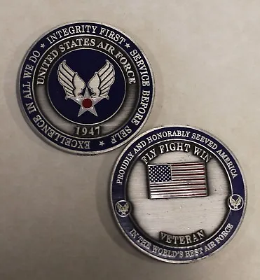 Air Force Veteran Airman Retirement / Retired / Served Challenge Coin / Vet • $14.95