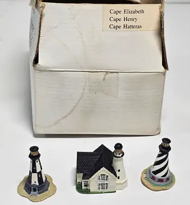 3 Lenox Miniature Lighthouses In Box - Cape Elizabeth Henry Hatteras • $18