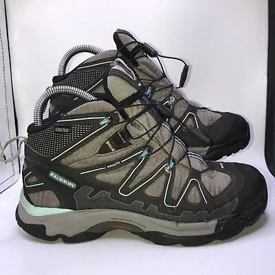 Salomon Contagrip Gortex Women’s Hiking Shoes UK 4 Black • £18