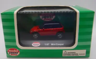 Mini Cooper Red 1:87 Die Cast Model Power Minis 102722DMT • $13.35