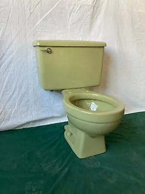 Vintage NOS Avocado Green Porcelain Toilet Old Crane Bathroom We Ship 127-24E • $895