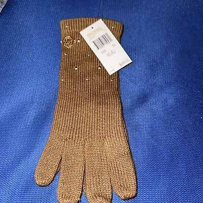 Michael Kors Women’s Gloves Tan Wool Blend With MK Logo OS NWT • $33
