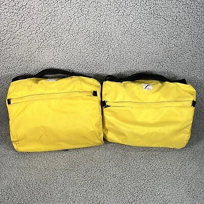 Vintage Cannondale Rear Pannier Bags Pair Bicycle  Storage Internal Frame Yellow • $99.99