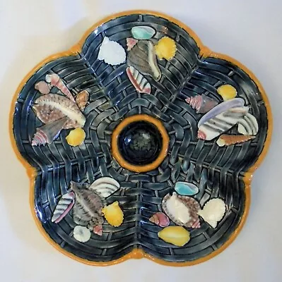 Antique 1883 Oyster Plate Wedgwood Majolica Second Ocean Pattern  Shells  9  D • $382.89