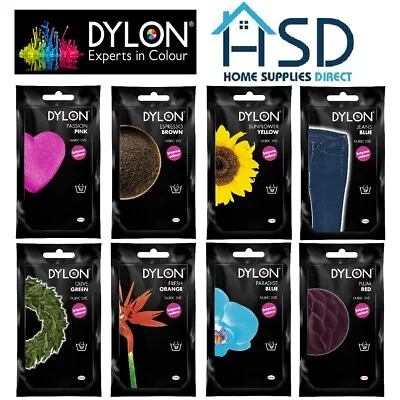 DYLON Hand Dye 50g Dye For Fabric Clothes Jeans Textile Cotton Wool Silk Linen • £6.49