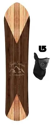 Symbolic Timber Woodgrain Powder 2022 Snowboard POW Fish Floater Mask+Burton 3d • $189.99