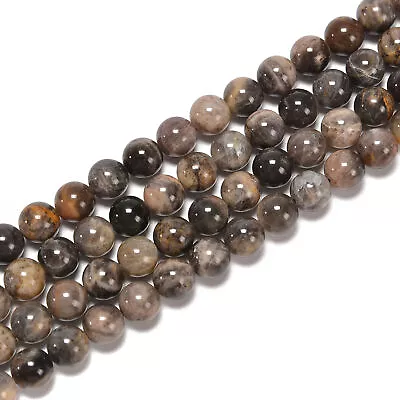 Natural Black Moonstone Smooth Round Beads Size 6-6.5mm 8mm 10mm 15.5'' Strand • $7.99