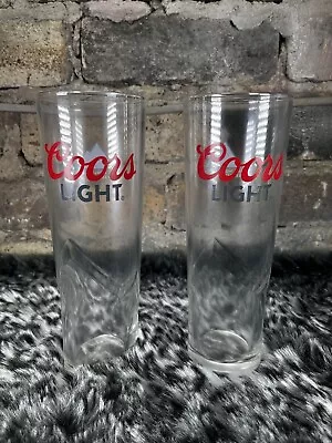 £6.79 • Buy 2 Coors Light Half Pint Glass Slim Beer Genuine Original Pub Drinking Glass
