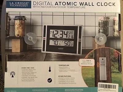 LaCrosse Technology Indoor/Outdoor Thermometer & Atomic Clock New • $25.95