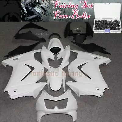 Unpainted ABS Fairing Kit For Kawasaki Ninja 250R 2008-2012 Injection Body +Bolt • $169.01