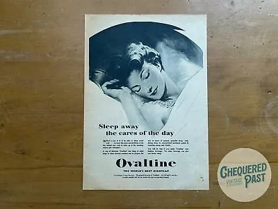 Vintage 1940's OVALTINE Nightcap Drink Advertisement Confectionary Kitchen • $25