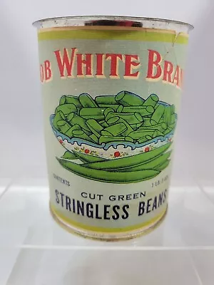 Vintage Bob White Brand Stringless Beans Clay Webb Vienna MD Can • $6