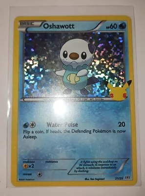  Pokemon Oshawott 21/25 Holo 25th Anniversary McDonald's Promo • $3