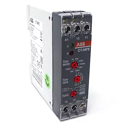 Multifunction Timer (Relay) 1SVR550029R8100 ABB 0.05s-100h 24-240VAC/DC CT-MFE • £57.30