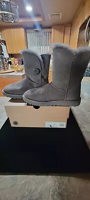 Authentic UGG Bailey Button II Grey  Women's Boots New In Box Size 7 • $135