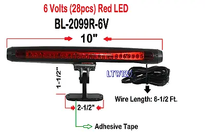 6V Only  Red 28Pcs Red LED Third Brake Light (BL-2099R-6V) • $30.77