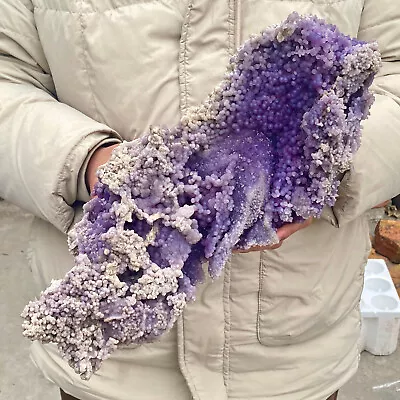 15LB Beautiful Natural Purple Grape Agate Chalcedony Crystal Mineral Specimen • $0.99