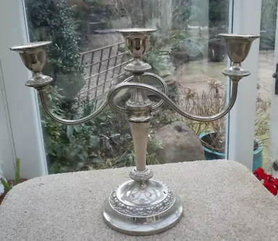 Silver Plated 3 Arm Candelabra By Ianthe. • £29.50