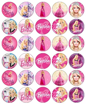 Barbie X 30 Cupcake Toppers Edible Wafer Paper Fairy Cake Toppers • £2.70