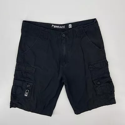 Ecko Unltd Shorts Mens 36 Black Cargo Cotton Casual • $2.49