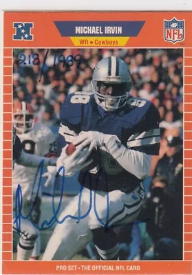 1989 Pro Set Michael Irvin Signed Auto RC /1989 Cowboys • $99.99