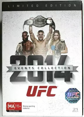 UFC 2014 Events Collection Ltd Edition Boxset : 21 DVD Set Region 4 New Sealed • $43.06