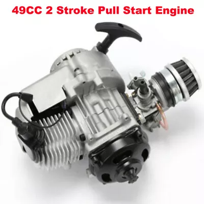 $55 • Buy 49CC 2-Stroke Engine Motor For Bike Mini Pocket Quad Dirt Bike ATV Pull Start 1X