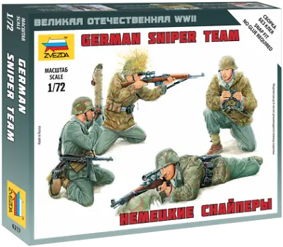 Zvezda 1/72 German 4 Man Sniper Team # 6217 • £6.25