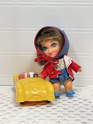 1960s Mattel Vintage Liddle Kiddles Babe Biddle Doll Shoes Car W/ Windshield • $34.99