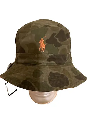 Polo Ralph Lauren Hat Men Large / Xlarge Bucket Hat Camouflage Reversible • $75