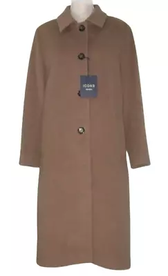 NWT Cinzia Rocca ICONS Wool CASHMERE Spread Collar Coat 14 MadeIn ITALY MRP$1155 • $448.99