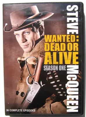 Steve McQueen Wanted Dead Or Alive Season 1 DVD 36 Episodes 4 DVDs VG+ Cond • $5